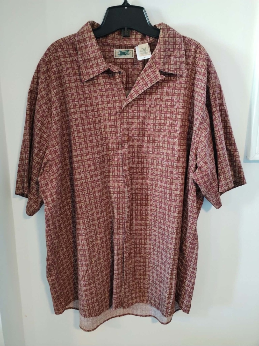 Men’s Vintage LL.Bean Short Sleeve Button Up Shirt - L